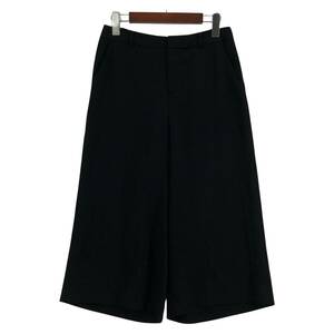 ゆうパケットOK INDIVI インディヴィ とろみ　ワイド パンツ size38/黒 レディース