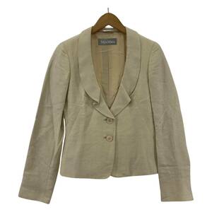 MAX MARA Max Mara linen. jacket size36/ ivory series lady's 