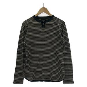 yu. packet OK COMME CA DU MODE Comme Ca *te* mode border Henley neckline cut and sewn sizeM/ navy series men's 