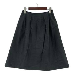 yu. packet OK SCAPA Scapa silk . dot pattern skirt size38/ black series lady's 