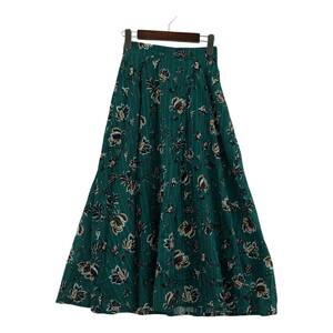 AZUL by moussy azur bai Moussy floral print long skirt sizeS/ green lady's 