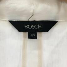BOSCH ボッシュ リネン混 テーラードジャケット size38/ホワイト系 レディース_画像3