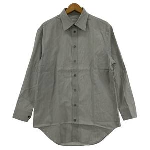 ゆうパケットOK ARMANI COLLEZIONI アルマーニコレッツォーニ ストライプ 長袖シャツ size40/グレー メンズ