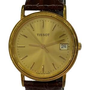 TISSOT ティソ 252/QZ 腕時計/ゴールド×ブラウン メンズ