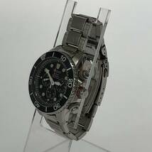 SEIKO セイコー V175-0AD0 CHRONOGRAPH 腕時計/ブラック×シルバー メンズ_画像2