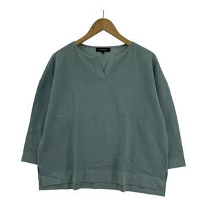 UNTITLED アンタイトル ワッフル　七分袖 カットソー size2/ブルー系 レディース