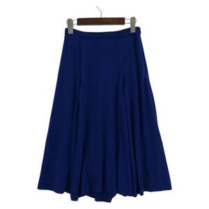 yu. packet OK PLST plus te flair skirt size0/ blue lady's 