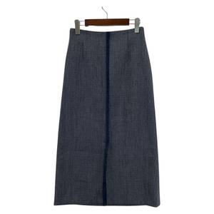 BALLSEY ボールジー ツイード　ハイウエスト　ライン スカート size34/ネイビー レディース