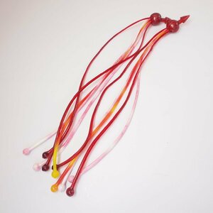 Handelbar streamers -SUPERFLEX balls- red / white / yellow bar ends tassel -stroke Lee ma-VESPA Lambretta Vespa Lambretta 50s 100 et3