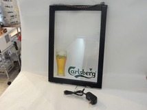 TTOWN★ リサイクル Carlsberg(カールスバーグ) LED 電飾ボード H47xD34cm キズ多数あり　C-33_画像1