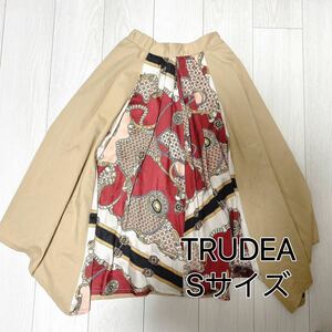 【TRUDEA】トルディア　ロング丈スカート　柄物　季節服　Sサイズ スカート