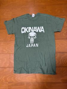  вооруженные силы США сброшенный товар GILDAN футболка Okinawa Япония America б/у одежда милитари M размер 