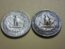 １７、アメリカ　QUARTER　DOLLAR銀貨　２枚　１２，４５ｇ_画像5