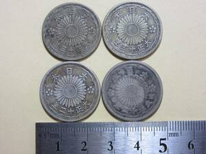 24, small size 50 sen silver coin 4 sheets 19,65g