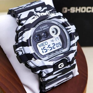 ◆美品 稼働 G-SHOCK 腕時計 タイガーカモ デジタル ライト メンズ p