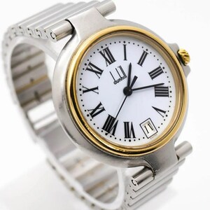 《美品》dunhill 腕時計 ホワイト メンズ ミレニアム デイト v 