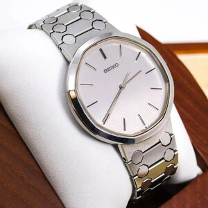 ◆希少 稼働 SEIKO アシエ ジェラルド・ジェンタ 腕時計 新品電池 h