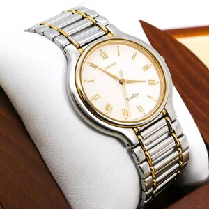 ◆希少 稼働 SEIKO Dolce 腕時計 メンズ 新品電池 ドレスウォッチx