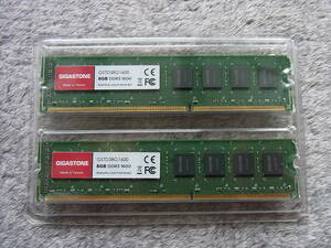 【GIGASTONE】デスクトップPC用メモリ　8GB×2枚　DDR3-1600☆中古☆②