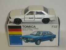 トミカ 外国車シリーズ F-32 AUDI 5000 TURBO 白(日本製)_画像1