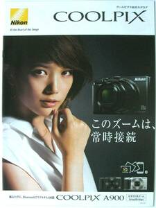 [ catalog only ]35004* Nikon Coolpix general catalogue 2016 year 8 month * cover Honda wing *Nikon COOLPIX A900 P900 other 