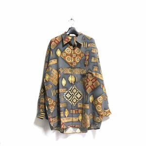 希少【vintage】柄シャツ 長袖シャツ/シャツ/scarf pattern/jpn shirt/if