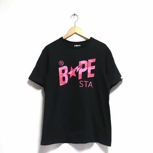 トレンド【a bathing ape】bapesta ロゴ 半袖 カットソー Tシャツ/nigo/ア ベイシングエイプ