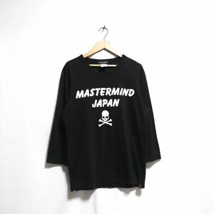 希少【mastermind japan マスターマインド】ロゴ スカル 7分/カットソー Tシャツ 