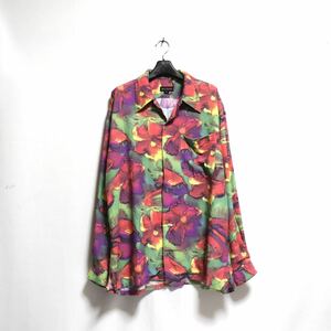 希少【men's tenoras ティノラス】vintage/シャツ 長袖シャツ/柄シャツ