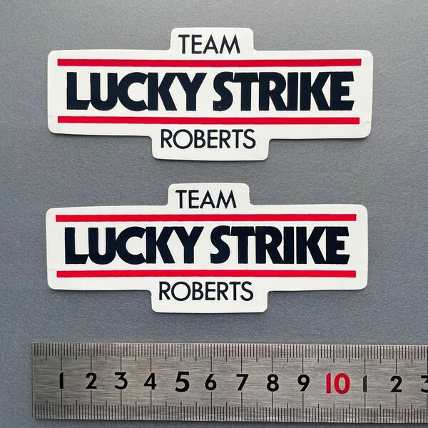 TEAM LUCKY STRIKE ステッカー未使用当時物　1980年代デッドストック旧車レースバイクビンテージスズキSuzuki