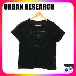 URBAN RESEARCH アーバンリサーチ トップス Tシャツ クール シンプル 半袖 レディース ブラック One 綿100％