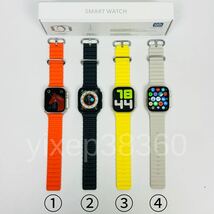 【2024最新型】Apple Watch Ultra2 代替品 スマートウォッチ 大画面 Ultra スマートウォッチ.Android 通話 スポーツ 音楽.血中酸素 多機能._画像9