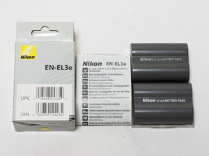 ☆ Nikon Li-ion 純正バッテリー EN-EL3e ２個 劣化度0 ☆ ニコン