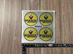 送料無料 RENAULT Wheel centre sticker ルノー ステッカー シール デカール 50mm 4枚セット