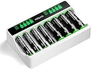 HiQuick 充電式電池 充電器セット 単3 単4兼用型 単三電池(4本2800mAh) +単四電池(4本1100mAh) +8