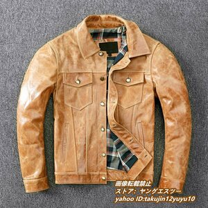 32万■最上級牛革★ライダースジャケット 本革 レザージャケット革ジャン バイクウエア フライトジャケット カウレザー ヴィンテージ 2XL