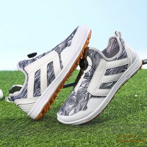  regular goods golf shoes new goods lady's dial type sport shoes wide width Fit feeling scribbling light weight woman sport shoes . slide enduring . white 23.5cm