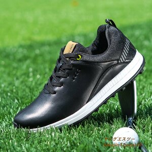  high class goods golf shoes new goods sneakers men's sport shoes sport shoes Fit feeling light weight wide width . waterproof . slide enduring . elasticity . black 25.0cm