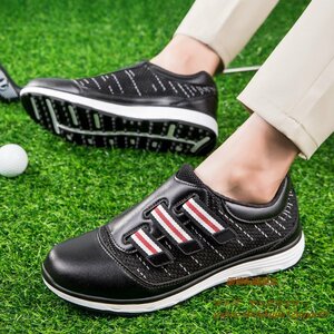  супер редкий туфли для гольфа новый товар спорт обувь сильный рукоятка soft шиповки спортивная обувь градация широкий спортивные туфли . скользить водоотталкивающий чёрный серия 24.0cm