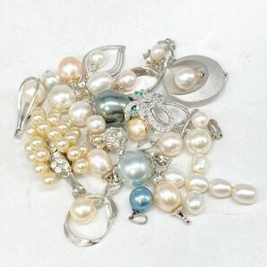 エメラルド付き!!■パールペンダントトップ23点おまとめ■m 約46.5g pearl あこや 淡水 貝パール accessory pendant jewelry silver CE0の画像4