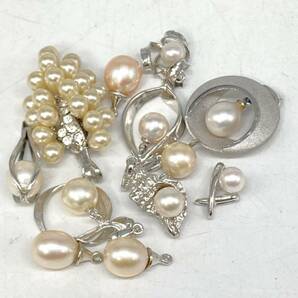 エメラルド付き!!■パールペンダントトップ23点おまとめ■m 約46.5g pearl あこや 淡水 貝パール accessory pendant jewelry silver CE0の画像3