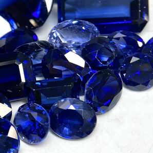 ■合成サファイアルースおまとめ■m約100ct 裸石 宝石 Sapphireサファイア コランダム ping jewelry ジュエリー CE0 の画像2