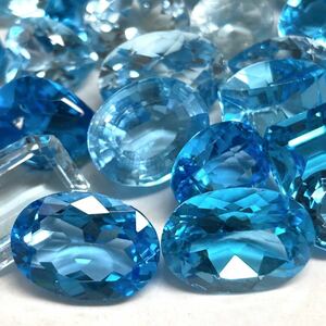 ■ブルートパーズおまとめ■m約200ct/40gルース 裸石 宝石 ジュエリー トパーズ topaz jewelry blue topaz DI0 