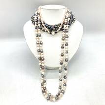 ■淡水パールネックレス5点おまとめ■m約234g 真珠 パール ケシ 真珠 本真珠 pearl Pearl necklace jewelry silver DA0 _画像1