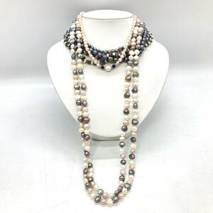 ■淡水パールネックレス5点おまとめ■m約234g 真珠 パール ケシ 真珠 本真珠 pearl Pearl necklace jewelry silver DA0 