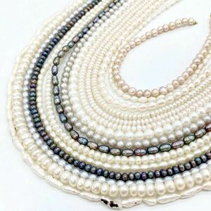 ■淡水パールアクセサリーパーツおまとめ■j重量約115.5g 淡水真珠 ケシ ベビー pearl Pearl necklace accessory ルース DA0