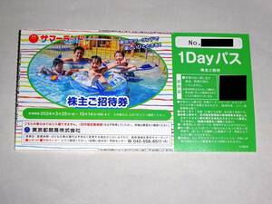 ☆東京サマーランド 東京都競馬株主優待券 株主ご招待券 1枚　1～9枚あり☆