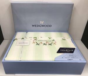 (未使用品）WEDGWOOD/ウエッジウッド コットンボアシーツ 140×240㎝/グリーン/WW0010/VLW5556009/西川産業