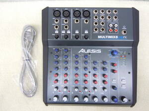 C156 прекрасный товар перемещение . settled ALESIS MultiMix 8 USB FX эффект &USB аудио интерфейс встроенный 8 канал многофункциональный аналоговый микшер 