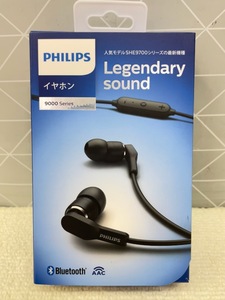 C256 美品 PHILIPS フィリップス 人気モデル9700シリーズ最新作 Bluetooth ワイヤレスイヤホン マイク付き SHE9700BT カナル型マグネット付